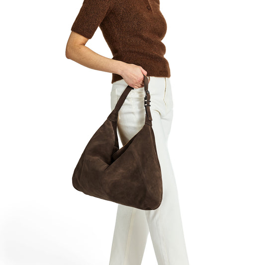 Naomi Suede Shoulder Bag