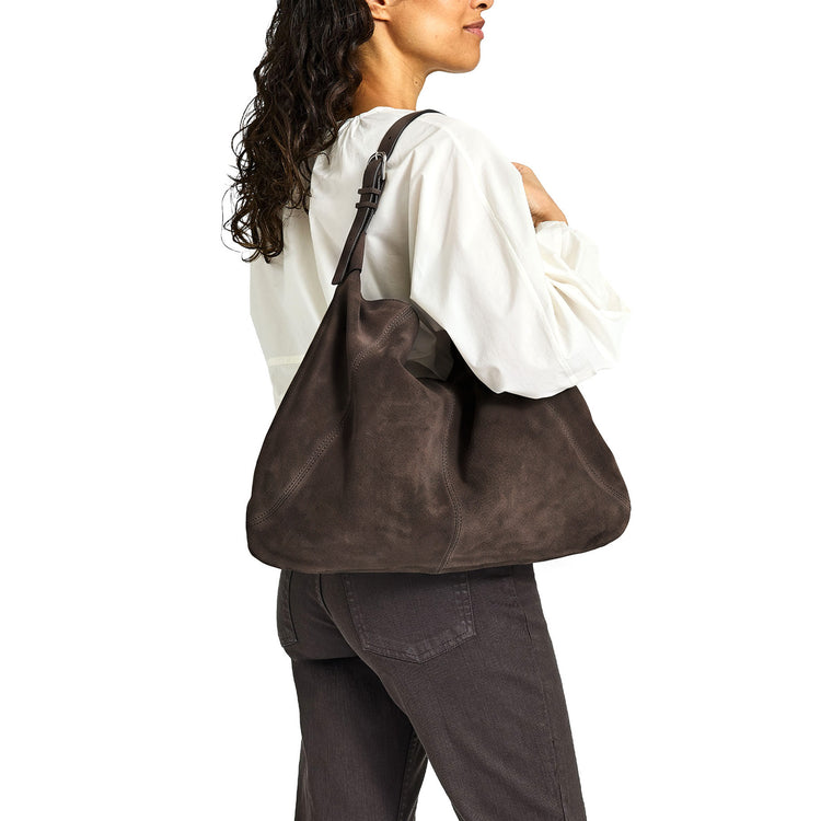 Naomi Suede Shoulder Bag