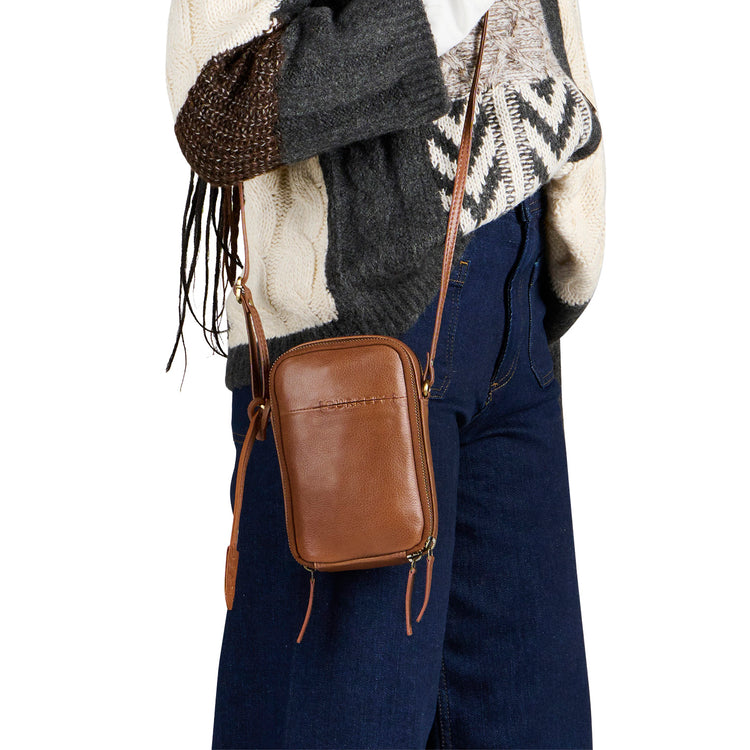 Natural Norah Shoulder Phone Bag