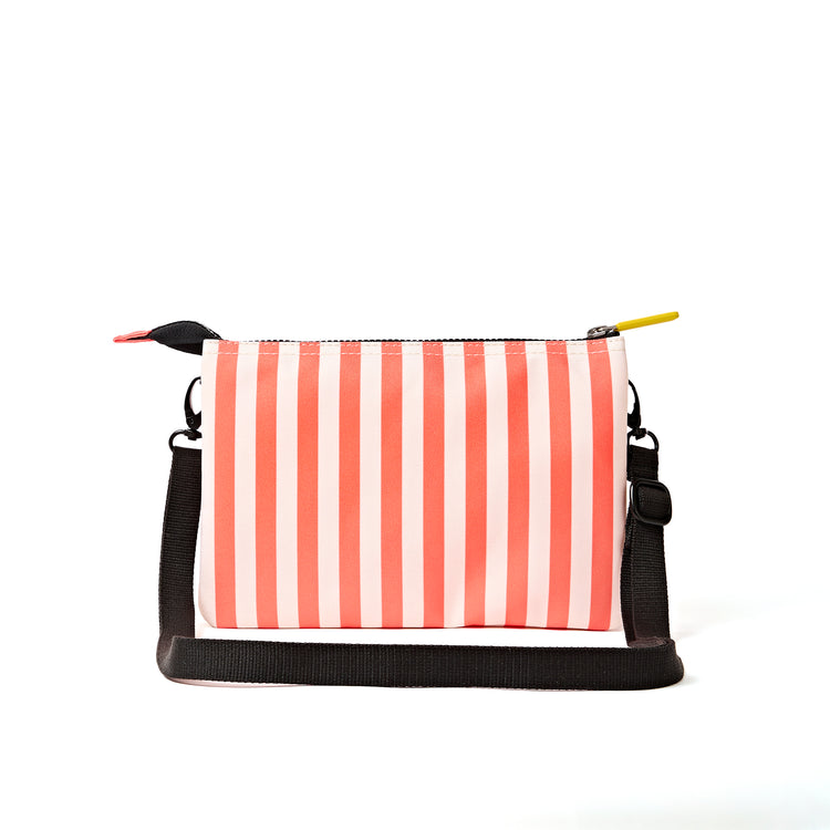Carnaby Coral Stripe Crossbody Shoulder Bag