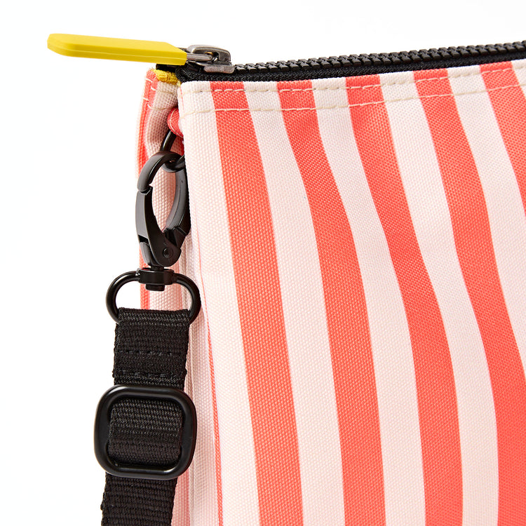 Carnaby Coral Stripe Crossbody Shoulder Bag