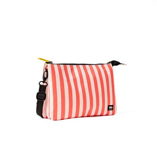 Carnaby Coral Stripe Crossbody Shoulder Bag